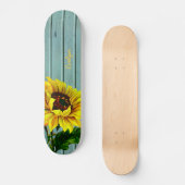 Rustique Aqua Boards Sunflower Custom Skateboard (Recto)