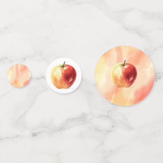 Rustique Aquarelle Apple Motif Confetti (Devant)