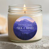 Rustique aquarelle Blue Mountain Étiquette