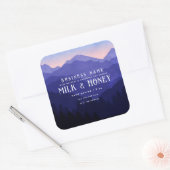 Rustique aquarelle Blue Mountain Étiquette (Enveloppe)