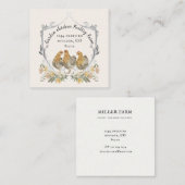 rustique aquarelle crest ferme carte de visite (Devant / Derrière)