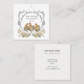 rustique aquarelle crest ferme carte de visite (Devant / Derrière)