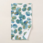 Rustique aquarelle Eucalyptus Feuilles Personnalis (Serviette à main)
