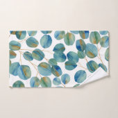 Rustique aquarelle Eucalyptus Feuilles Personnalis (Serviette à main)