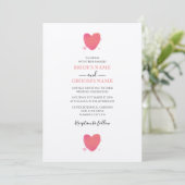 Rustique Aquarelle Heart Wedt Invitations (Debout devant)