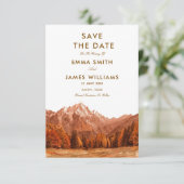 RUSTIQUE aquarelle MONTAGNE SIMPLE save the date (Debout devant)