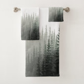 Rustique Aquarelle Pine Forêt Monogramme (En situation)
