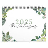 Rustique aquarelle verdure 2025 Calendrier photo (Protection)