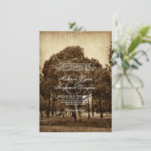 Rustique arbre de campagne désorganisé invitation  (Debout devant)