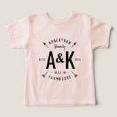 Rustique Arrow Famille Monogramme Ferme (Design Recto)