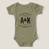 Rustique Arrow Famille Monogramme Ferme (Design Recto)