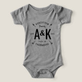 Rustique Arrow Famille Monogramme Ferme (Design Recto)