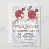 Rustique Automne automne nuptiale invitation douch (Devant)