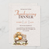 Rustique Automne Boho Thanksgiving Invitation (Devant / Derrière)