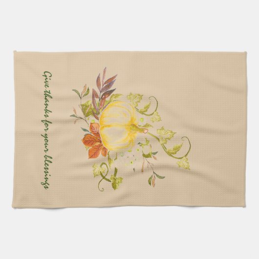 Rustique Automne Citrouille Automne Serviette de c (Horizontal)