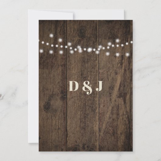 Rustique Automne Faire-part de mariage Camion Auto (Dos)