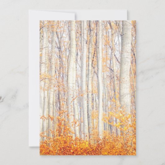 Rustique automne Feuilles d'automne Faire-part de  (Dos)