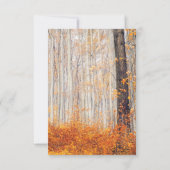 Rustique Automne Feuilles Mariage RSVP (Dos)