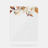 Rustique Automne Floral Cartes de mariage et cadea (Recto)