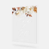 Rustique Automne Floral Cartes de mariage et cadea (Angle)