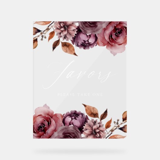 Rustique Automne Floral Faveurs Mariage Faveurs (Recto)