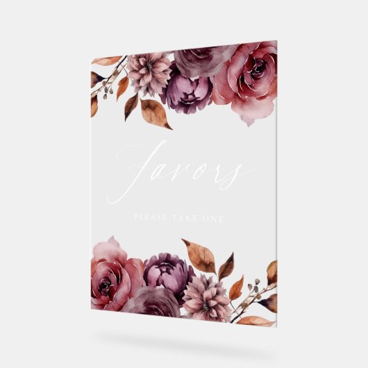 Rustique Automne Floral Faveurs Mariage Faveurs (Angle)