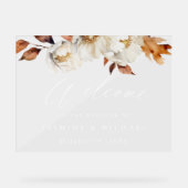 Rustique Automne Floral Mariage Bienvenue (Recto)