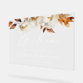Rustique Automne Floral Mariage Bienvenue (Angle)