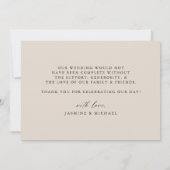 Rustique Automne Floral Mariage Merci (Dos)