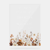 Rustique Automne Floral Meadow Mariage Bienvenue (Recto)