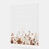 Rustique Automne Floral Meadow Mariage Bienvenue (Angle)