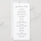 Rustique Automne Floral Wedding Programme (Dos)