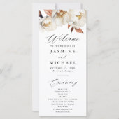 Rustique Automne Floral Wedding Programme (Devant)