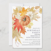 Rustique Automne Invitation Anniversaire (Devant)