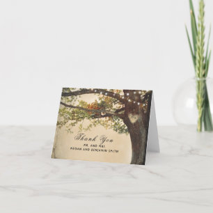 Rustique Automne Lumières Mariage Merci