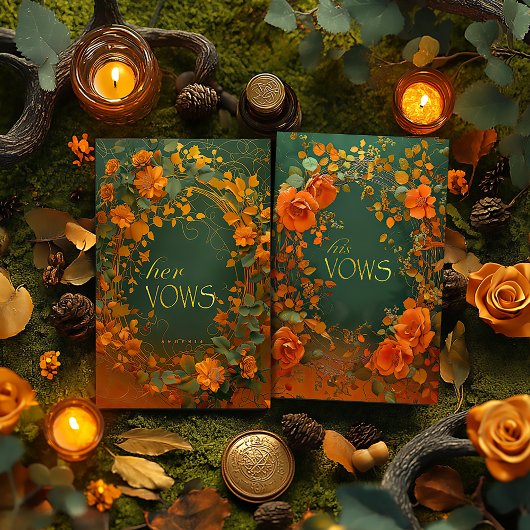 Rustique Automne Mariage Carte Vows - Druid Hil