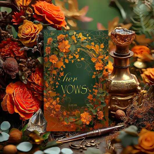 Rustique Automne Mariage Carte Vows - Druid Hil