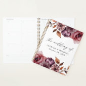 Rustique Automne Marsala Floral Mariage (Devant avec enveloppe)