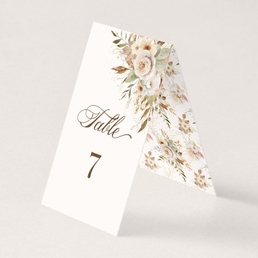 Rustique Automne Rose Botanique Numéro de tableau (Back)