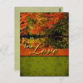 Rustique Automne Rustique En Amour Carte Postale M (Devant / Derrière)