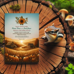 Rustique Autumn Campagne Faire-part de mariage