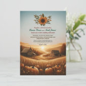 Rustique Autumn Campagne Faire-part de mariage (Debout devant)