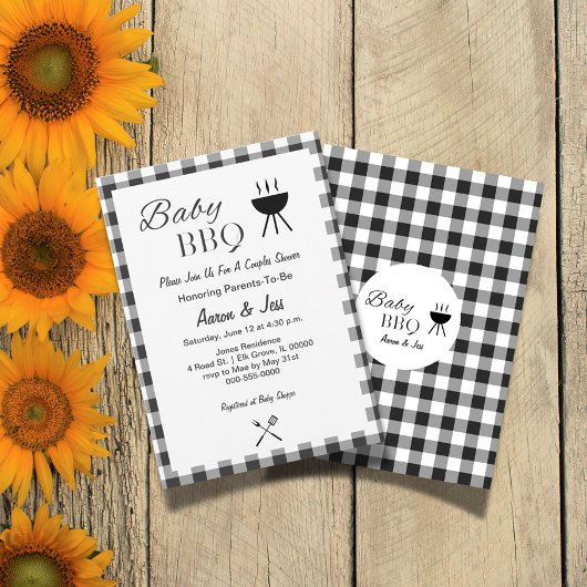 Rustique BBBQ Couples Baby shower Invitation