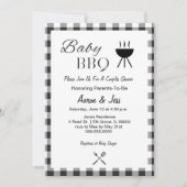 Rustique BBBQ Couples Baby shower Invitation (Devant)