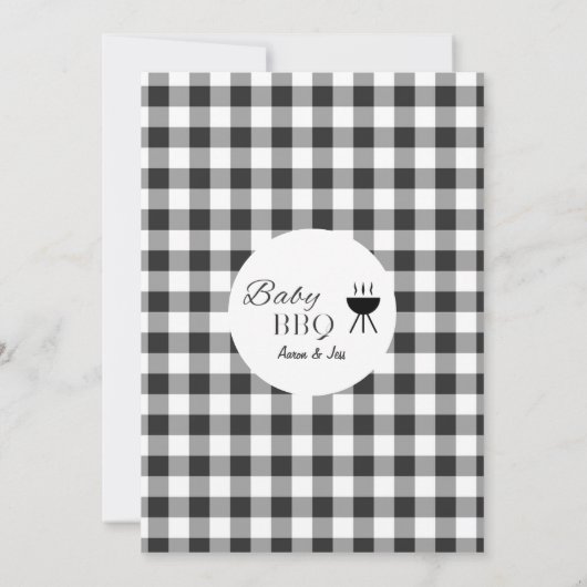 Rustique BBBQ Couples Baby shower Invitation (Dos)