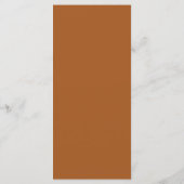 Rustique Beige Terra Cotta Automne Menu Mariage (Dos)