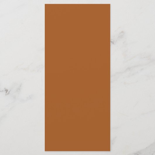 Rustique Beige Terra Cotta Automne Menu Mariage (Dos)