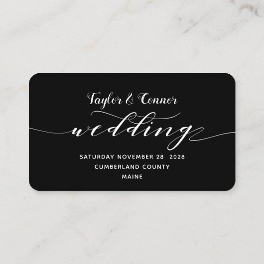 Rustique Blacksmith Calligraphie RSVP Carte en lig (Dos)