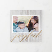 Rustique blanc Laver bois Tri-fold Carte photo de  (Protection)
