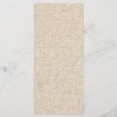 Rustique Blue Hydrangea Dentelle & Burlap Menu Mar (Dos)